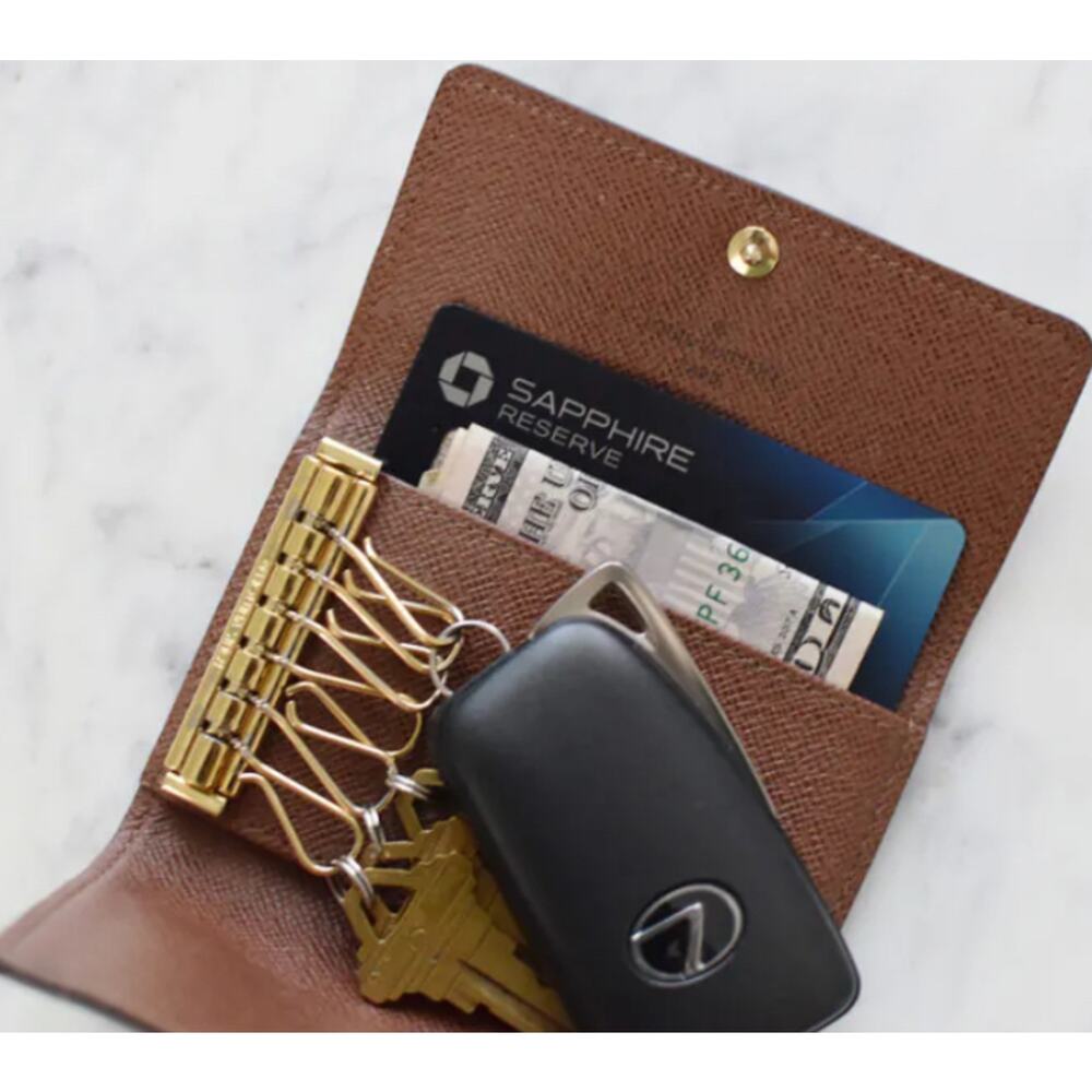 Louis Vuitton 6 Key Chain Holder SLG LV Monogram Print Wallet Keychain Canvas - Picture 15 of 15